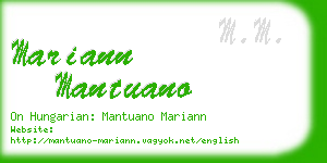 mariann mantuano business card